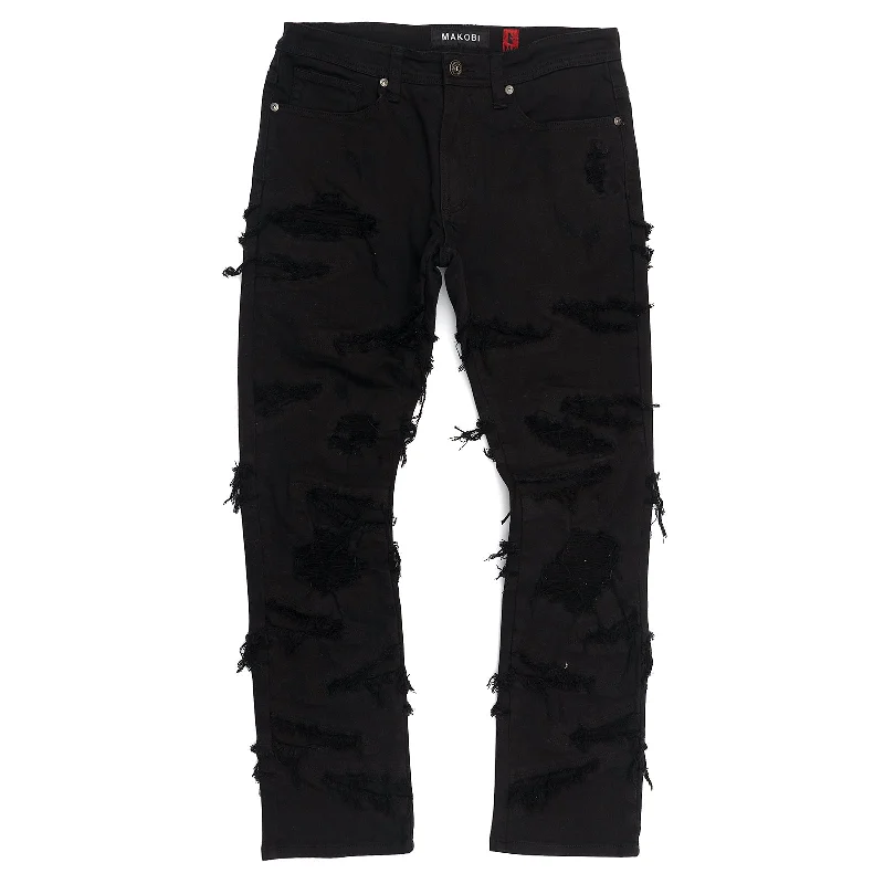 Side Pocket Jeans for Extra -M1956 Lombardi Jeans - Jet Black