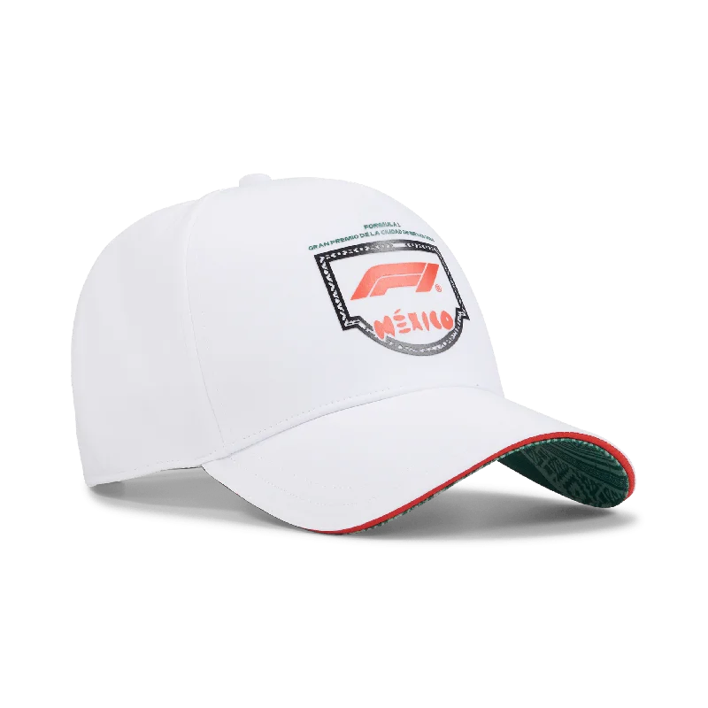 Soft cap for sensitive scalp comfort -Formula 1 Tech Collection F1 Mexico GP Hat - White