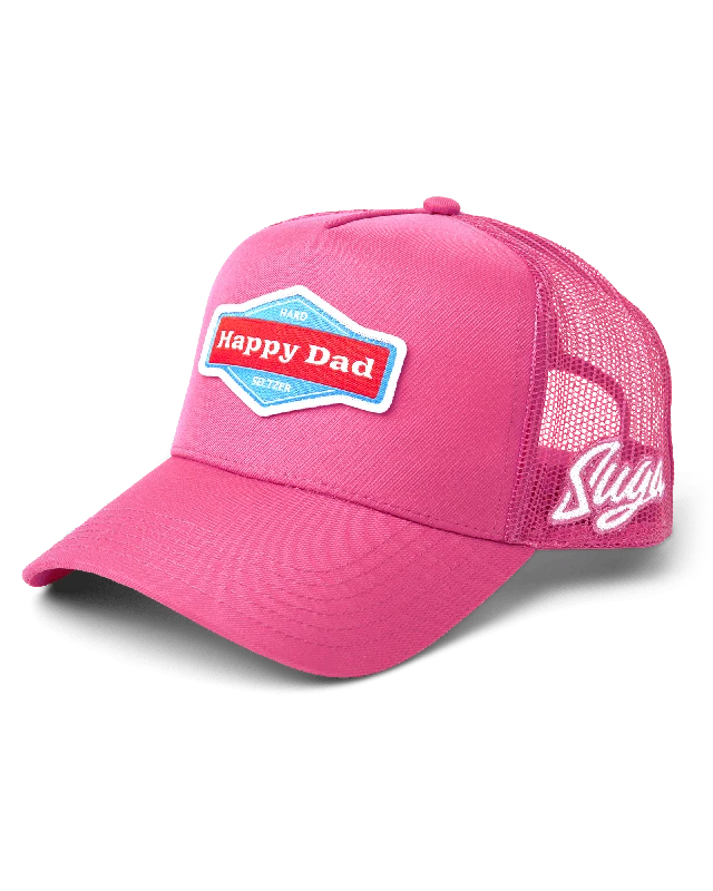 Soft cotton cap for all-day wear ease -Happy Dad x Suga Sean Trucker Hat (Pink)