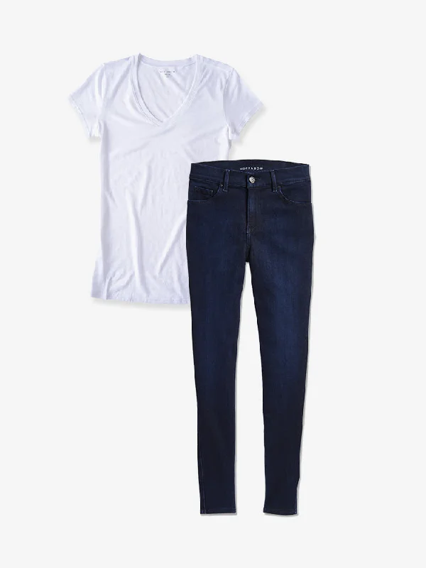 Weekend Jeans for Lazy -Set 05: 1 pair of Jeans + 1 Marcy Tee