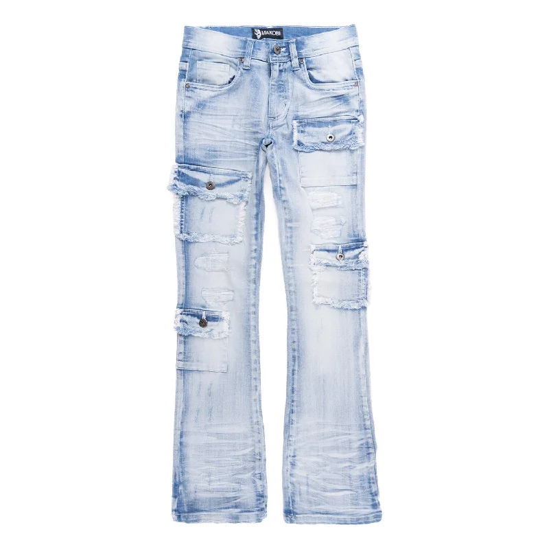 Weekend Jeans for Lazy -B1968 "KIDS" Cesare Stacked Jeans - Light Wash