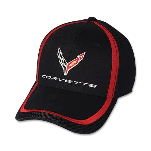 Affordable cap for budget-friendly headwear options -Corvette Next Generation Red Stripe Accent Baseball Hat -Black