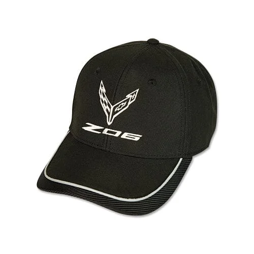 Vintage cap for retro fashion enthusiasts -Corvette Z06 Silver Accent Baseball Hat