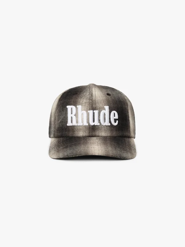 Bold graphic cap for standout fashion flair -LOGO FLANNEL 6-PANEL HAT