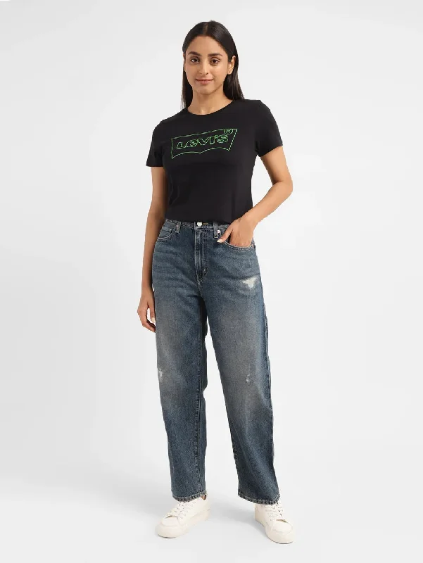 Tapered Jeans for Modern -Women's High Rise 94 Baggy Fit Jeans