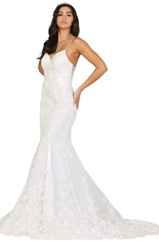 Plus size dresses for formal events look elegant -Dancing Queen - 118 Embroidered Sweetheart Mermaid Wedding Dress