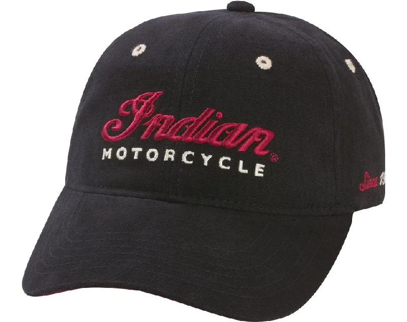 Black snapback cap for sharp modern looks -Logo Hat - Black by Indian Motorcycle