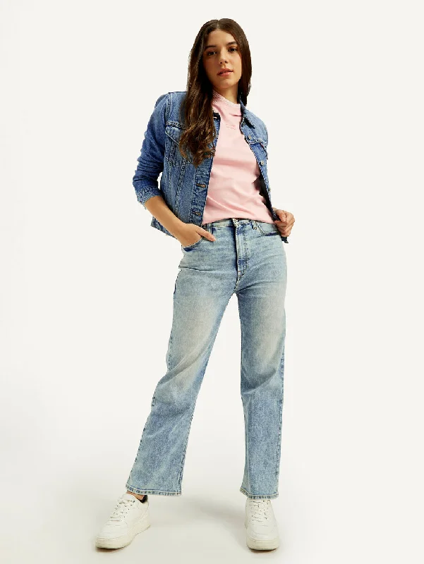 Hunting Jeans for Woods -Women's Mid Rise Straight Fit Light Blue Jeans