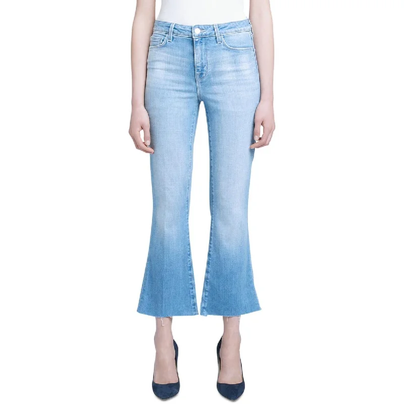 Mother's Day Jeans for Gift -L'Agence Womens Kendra Denim Crop Flare Jeans