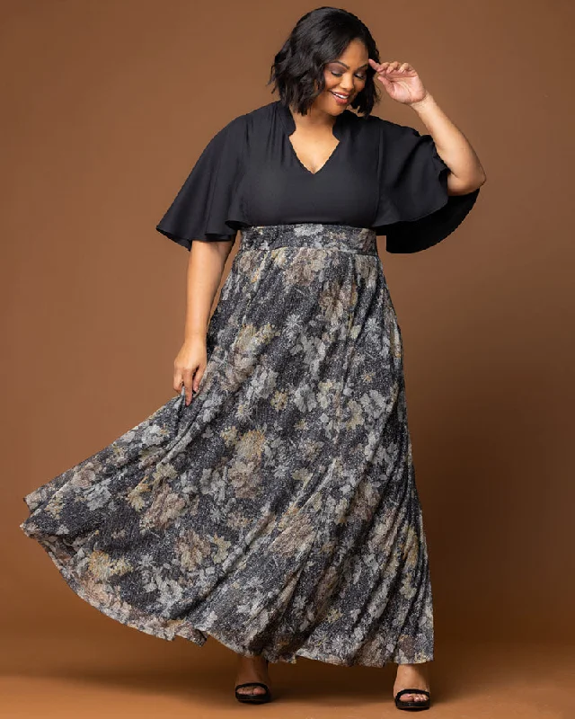 Plus size dresses with fit-and-flare shapes flatter -Avisa A-Line Evening Gown - Sale!