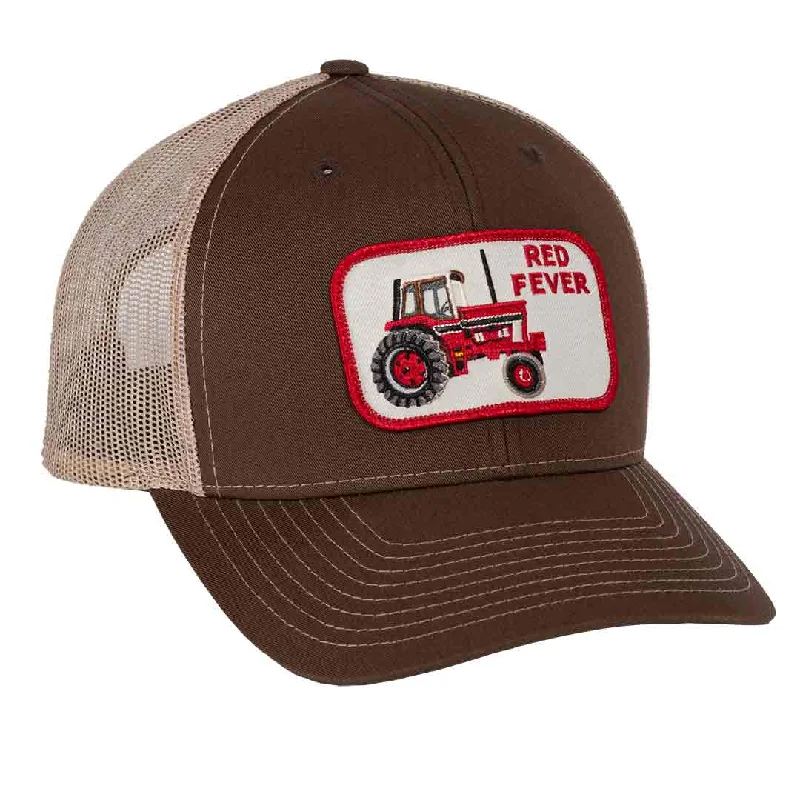 Trucker cap with retro patch design -Red Fever Tractor Cap