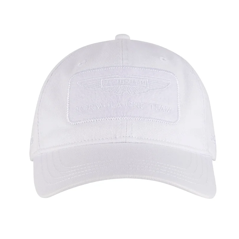 Adjustable dad cap for easy size tweaks -Aston Martin Cognizant F1 Lance Stroll Hat - White