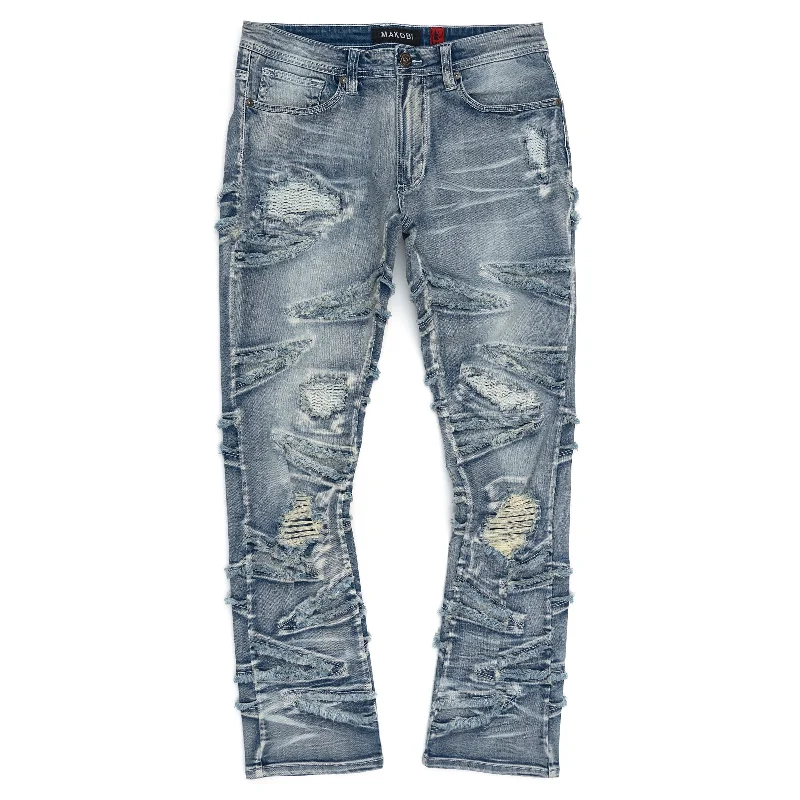 Metal Button Jeans for Classic -M1956 Lombardi Jeans - Light Wash