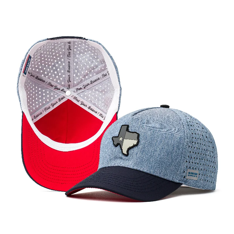 Retro cap with 80s-inspired color blocks -Coaster Splash Texas Carbon Blue