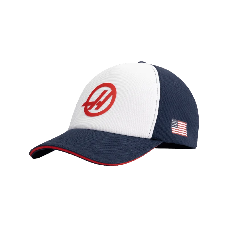 Classic cap with curved bill silhouette -Haas Racing F1 USA Team Hat - Blue