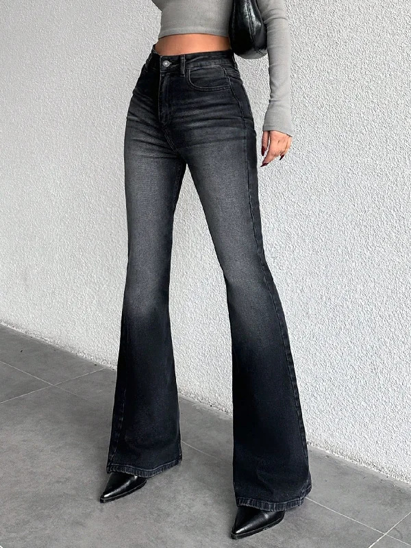 Mom Jeans for Vintage Appeal -Midnight Ash Bootcut Jeans