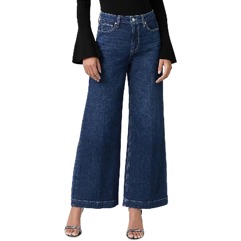 Weekend Jeans for Lazy -Paige Womens Harper High Rise Denim Wide Leg Jeans