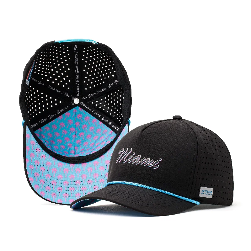 Canvas dad cap for rugged daily style -Coaster Splash Miami Black Teal