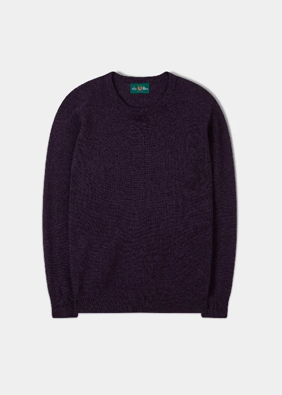 Cotton mesh cap for airy outdoor comfort -Dorset Men's Lambswool Jumper in Elderberry - Classic Fit