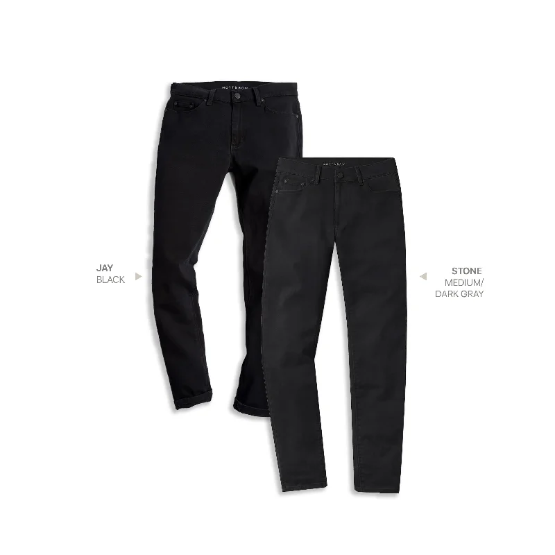 Fashion Jeans for Trendsetter -Skinny Jay Black and Skinny Stone Medium/Dark Gray 2-pack Jeans