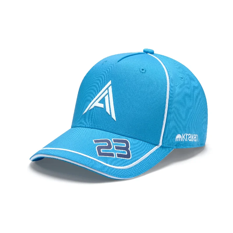 Fitted dad cap for relaxed snug wear -Williams Racing F1 2024 Alex Albon Team Baseball Hat - Navy/Blue