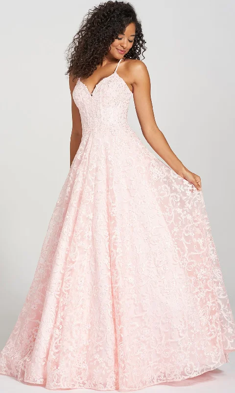 Plus size dresses for outdoor events stay comfy -Colette for Mon Cheri CL12204 - Beaded Lace Plus Size Prom A-line Gown