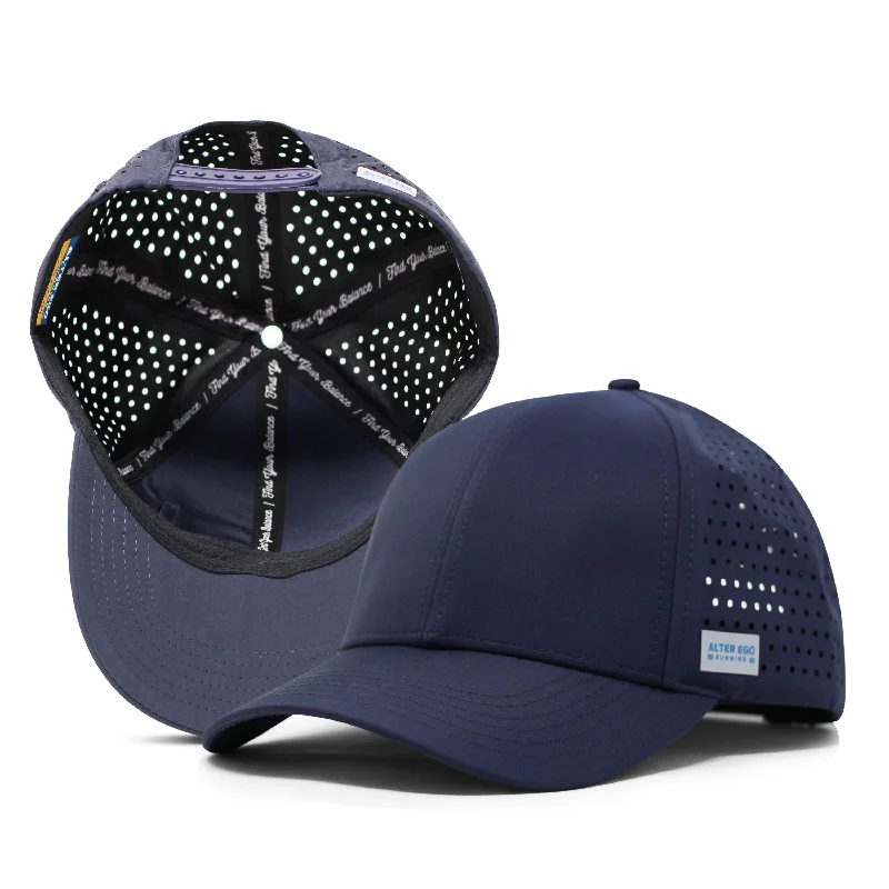 Classic cap with curved bill silhouette -Trotter Splash Deep Navy