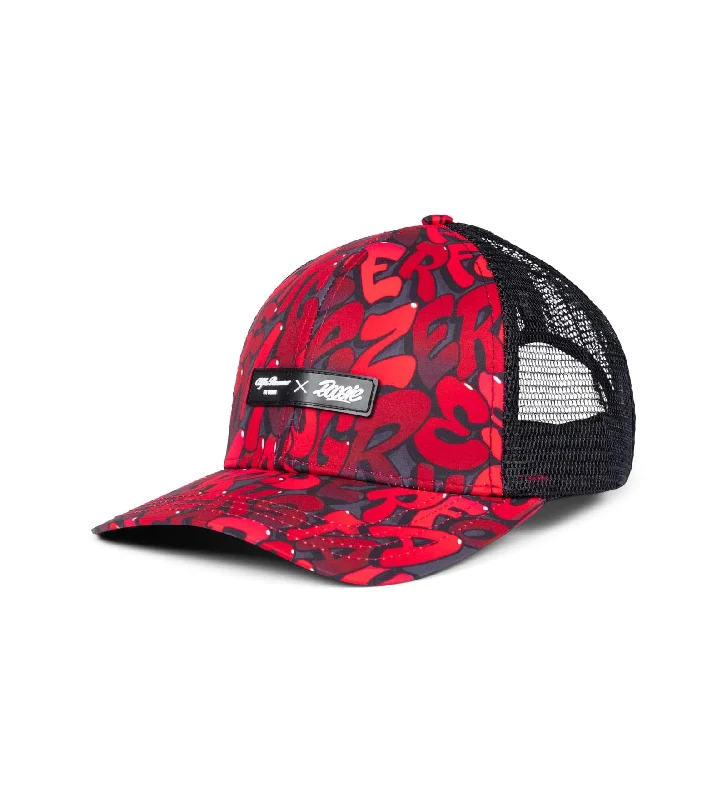 Vintage cap for retro fashion enthusiasts -Alfa Romeo Racing F1  Limited Edition Black Mesh Hat- Designed by Swiss Graffiti Artist Boogie