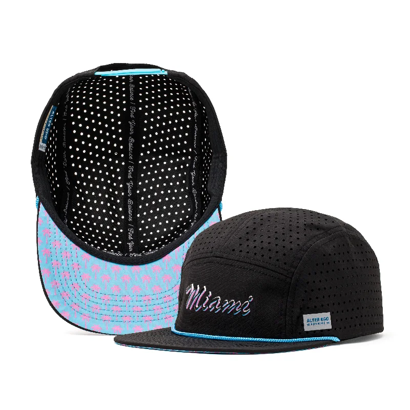 Adjustable trucker cap for outdoor summer fun -Cruiser Splash Miami Black Teal