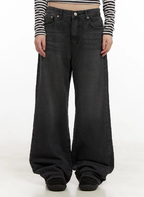 Relaxed Jeans for Comfortable -Sarah Baggy Wide-Fit Jeans CJ506