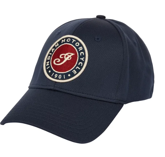 Graphic dad cap for quirky personality shine -Script Icon Performance Cap, Navy