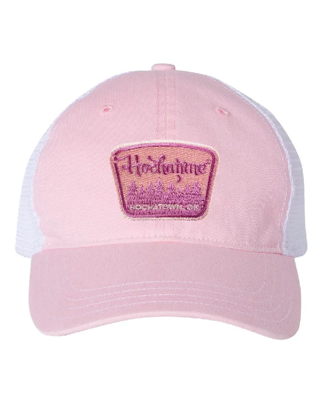 Premium snapback cap with flat bill design -Hochatime Pink Treetop