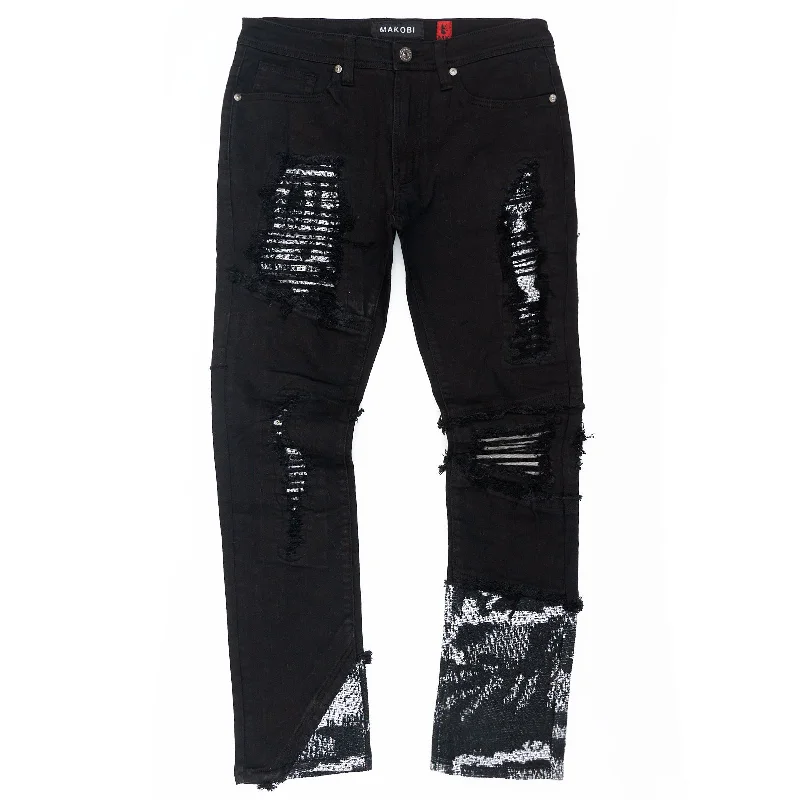 Cycling Jeans for Biking -M1994 Bagnoli Tapestry Jeans - Black