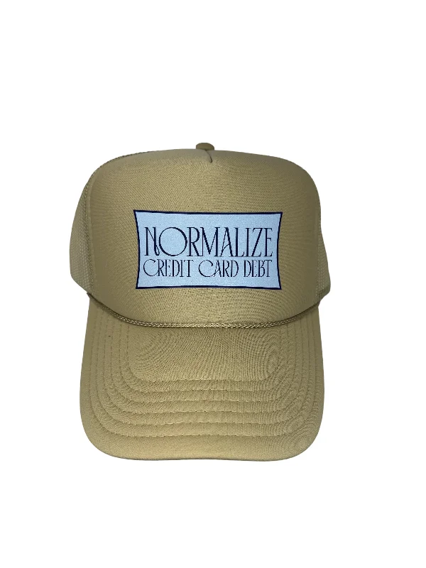 Durable dad cap for relaxed weekend outings -“Normalize Credit Card Debt” Trucker Hat