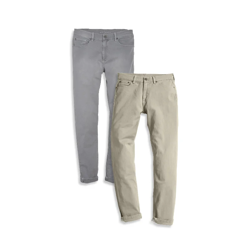 Relaxed Jeans for Comfortable -Skinny Mercer Jeans 2-Pack