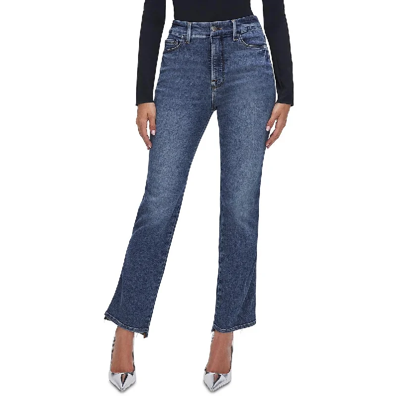 Business Jeans for Dressy -Good American Womens Ankle Denim Straight Leg Jeans