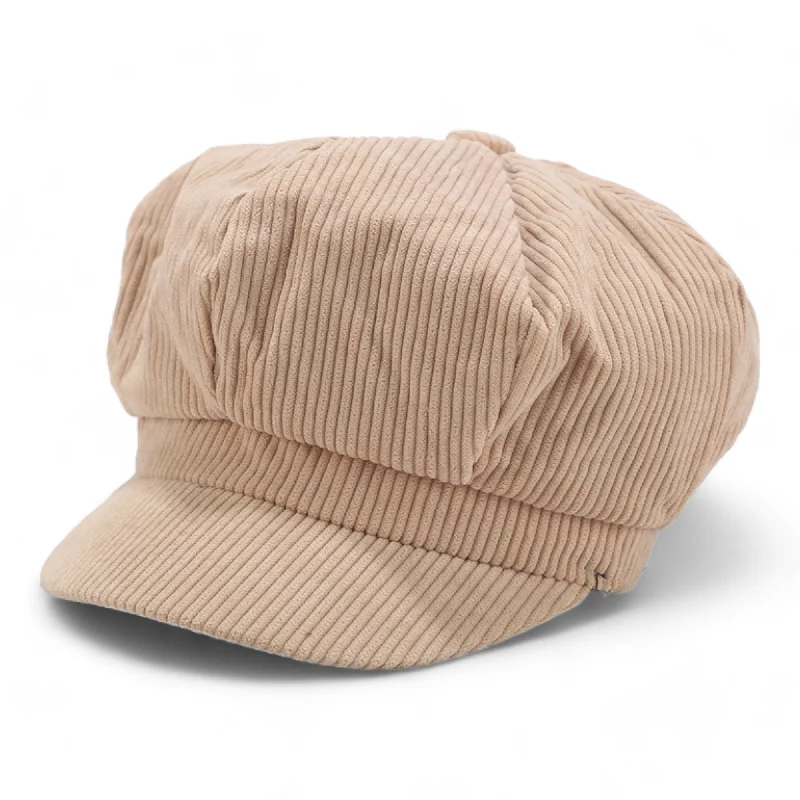 Sports cap with moisture-wicking fabric tech -Chokore Corduroy Beret Cap (Camel)