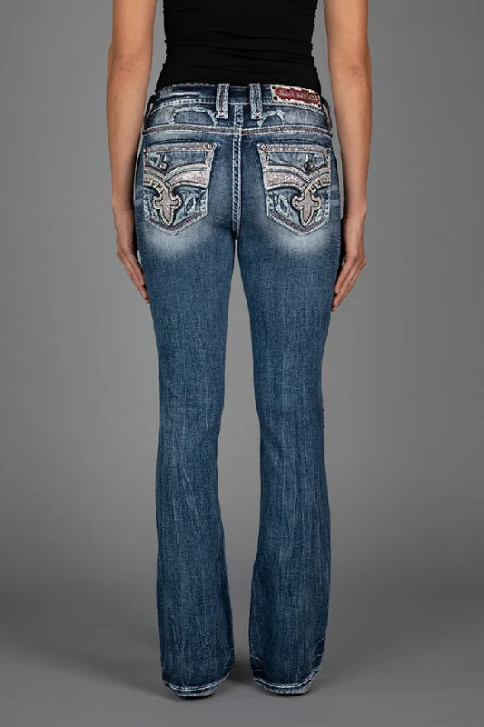 Decorated Back Pocket Jeans for Style -RUBY BOOTCUT JEANS