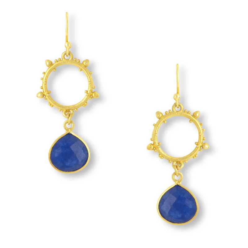 Best hoop earrings with cubic zirconia for a budget-friendly, dazzling look-Allegra Blue Jade Earrings