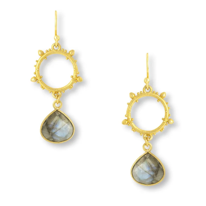 Best hoop earrings with gold for a luxurious and timeless look-Allegra Labradorite Earrings