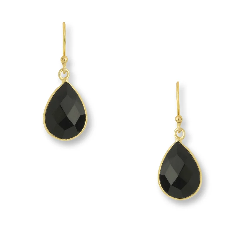 Best hoop earrings with geometric triangle shapes for a modern, chic design-Ava Black Onyx Earrings