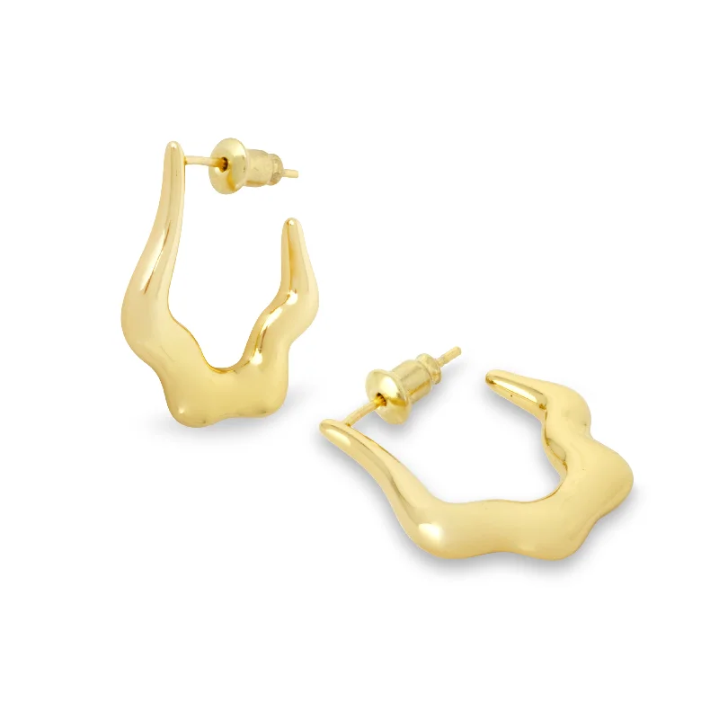 Best hoop earrings with butterfly motifs for a playful and whimsical appearance-Avery Gold Hoop Earrings