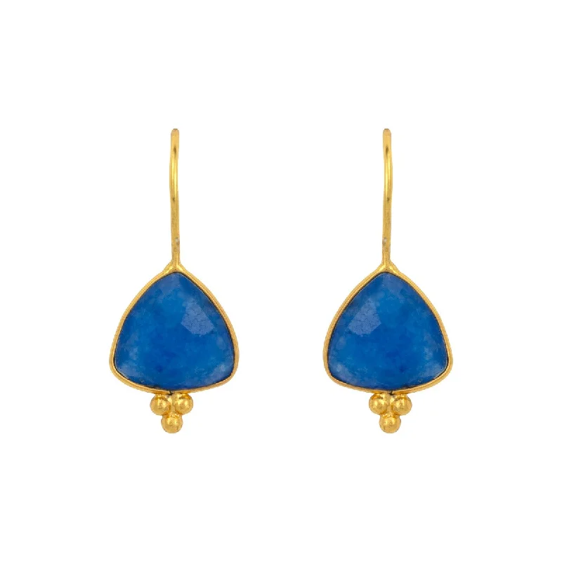 Medium hoop earrings for an everyday look with the perfect balance of style-Lola Blue Jade Earrings