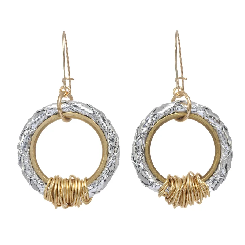 Hoop earrings with hammered textures for a boho-chic and rustic vibe-Bolo Ring Earrings