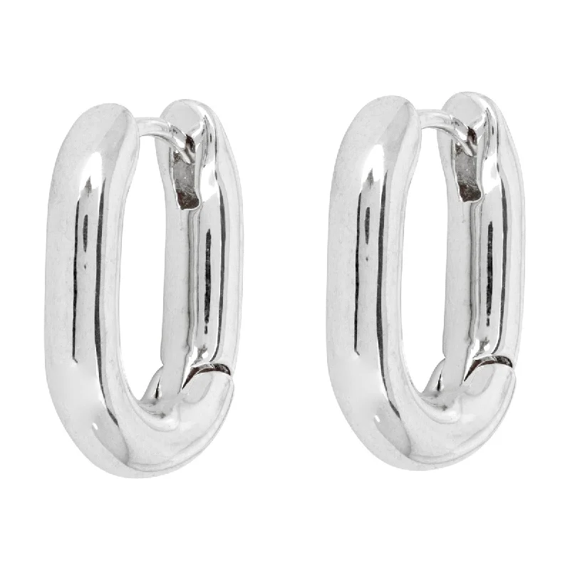 Best hoop earrings with gemstone accents for a colorful and elegant appearance-Coco Silver Hoop Earrings