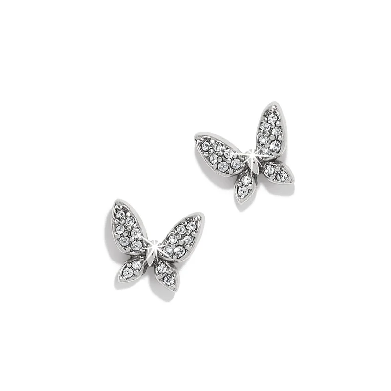 Best hoop earrings with minimalist designs for a clean and modern aesthetic-Enchanting Butterfly Post Earrings