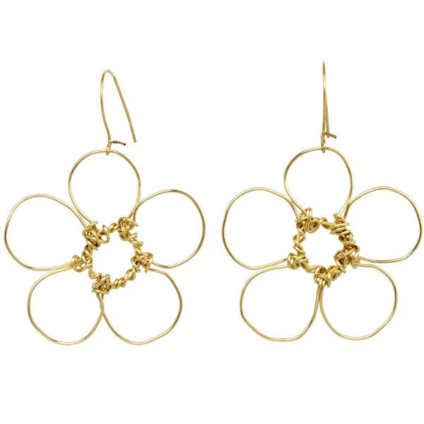 Hoop earrings with pearl accents for a chic and classic style-Signature Flower Earrings