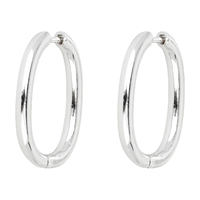 Hoop earrings with abstract shapes for an artistic and creative touch-Gaby Silver Hoop Earrings