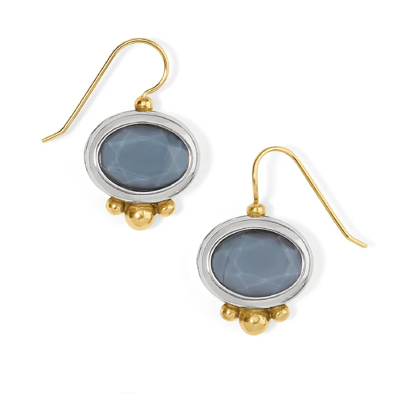 Best hoop earrings with multi-colored gemstones for a vibrant and lively touch-Golden Moon French Wire Earring