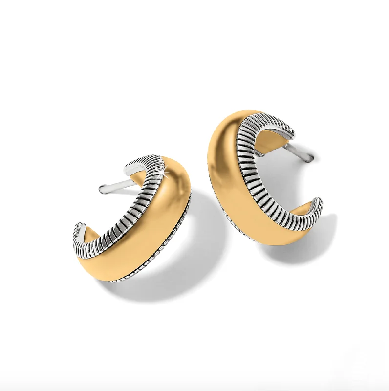 Best hoop earrings with gold-plated finishes for an affordable luxury vibe-Interlok Noir Small Hoop Earrings